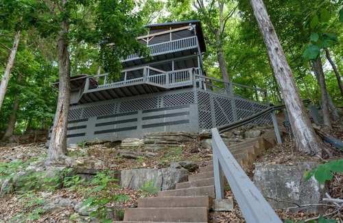 Flat Hollow Marina House | Charming A-Frame Cabin just steps to the main lake deep water of Norris!