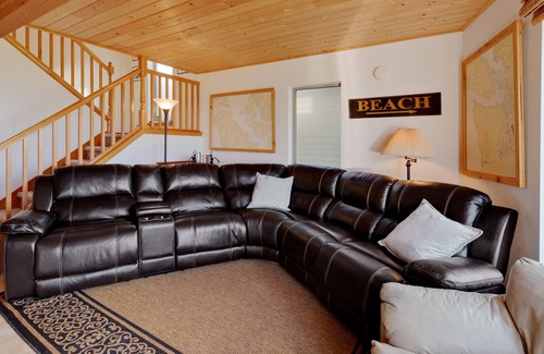 Camano Island House | Charming beachfront home with ocean and mtn. views, firepit, private gas grill!