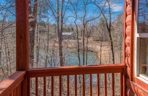 Cleveland Cabin | Charming Lake View Cabin | 2BR 2BA | Hot Tub | Game Room | Fishing | Fire Pit