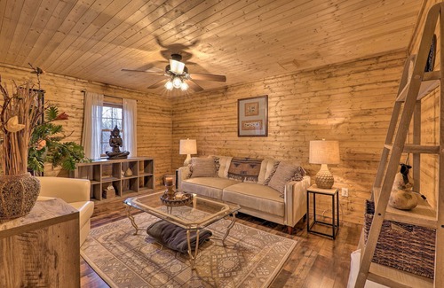 Oceana County Cabin | Charming Log Cabin at Double JJ Ranch Resort!