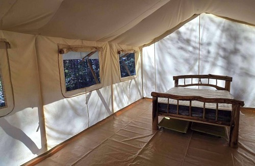 Lenoir Cabin | Charming meadow camp in the forest mountains near fish pond. Events are OK. Pet