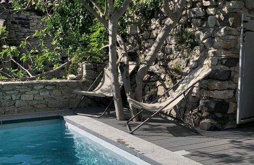 Saint-Thome House | Charming stone house; magnificent view; heated swimming pool; quiet location