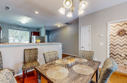 Winston - Salem House | Charming townhouse with pool, patio, central AC, & washer/dryer