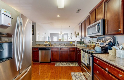 Winston - Salem House | Charming townhouse with pool, patio, central AC, & washer/dryer
