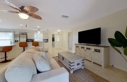 Fort Myers House | Charming waterfront home with firepit, central AC, W/D, & dog-friendly