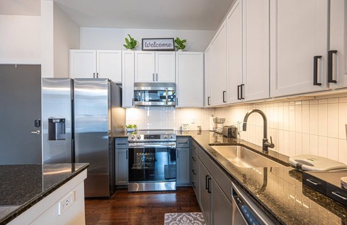 Second Ward Apartment | Chic 1-Bedroom Modern Apt with Gym & Free Parking