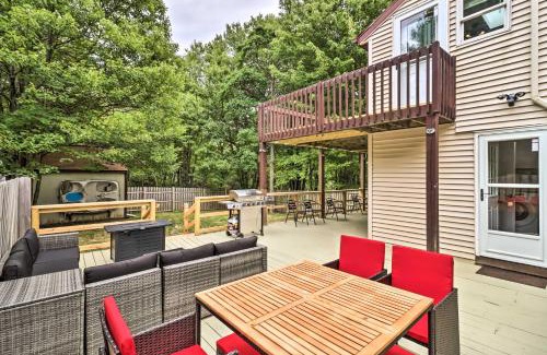Long Pond House | Chic Long Pond Family Home with Fire Pits and Deck!