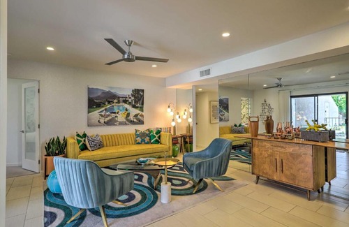 Palm Springs Apartment | Chic Palm Springs Gem with Patio and Pool Access!