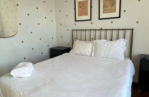 Rampart Village Apartment | Chic Polka Dot Haven Near DTLA!
