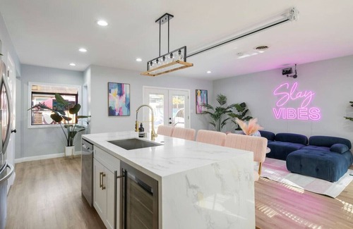South of Conant House | Chic pool home + 6 mi to beach + sleeps 10