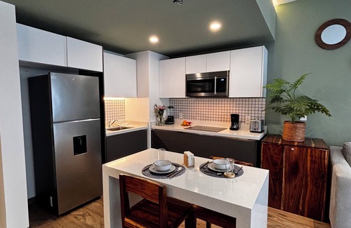 Tohoku Apartment | Chic studio at Sensai Downtown in Playa del Carmen: with AC, WiFi & fitness room