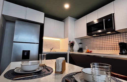 Tohoku Apartment | Chic studio at Sensai Downtown in Playa del Carmen: with AC, WiFi & fitness room