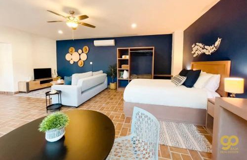 El Centenario Apartment | Chic Studio Kitchen WiFi TV Steps to Beach