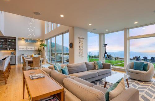 Coupeville House | Chic Whidbey Island Waterfront Home w Hot Tub Firepits Views