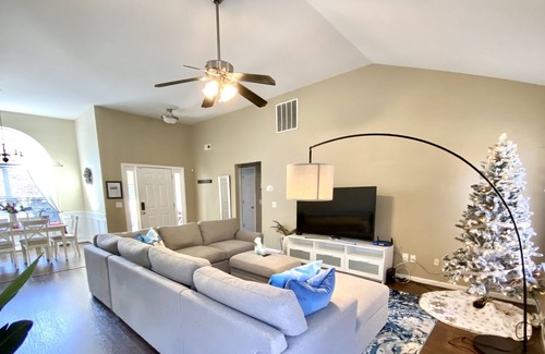 Flowery Branch House | Christmas Decorated with 6 queen beds