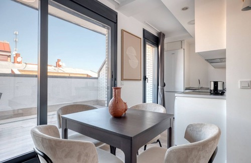 Guindalera Apartment | Classic Salamanca 2BR Penthouse w/Terrace, nr M30, by Blueground