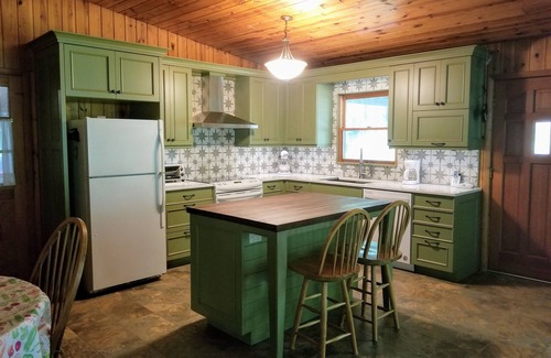 Hayesville Cabin | Clean, Comfortable, Single-Story on Rushing Compass Creek w/Private Swim Pond