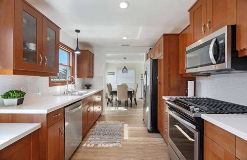 Carlsbad Village House | Coastal Palm Haven - With Hot Tub