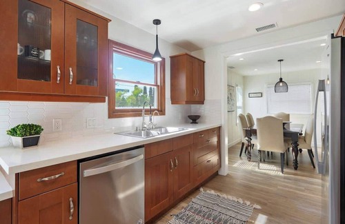 Carlsbad Village House | Coastal Palm Haven - With Hot Tub