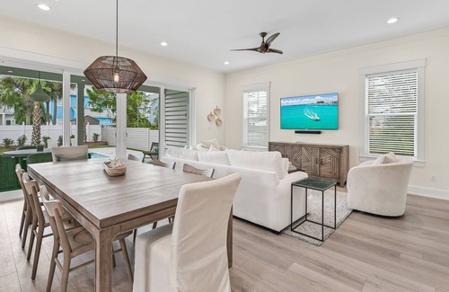 Village of Sugar Beach House | "Coffee and Starfish" Brand New Seagrove Beach Home - Large Heated Private Pool, EV-friendly