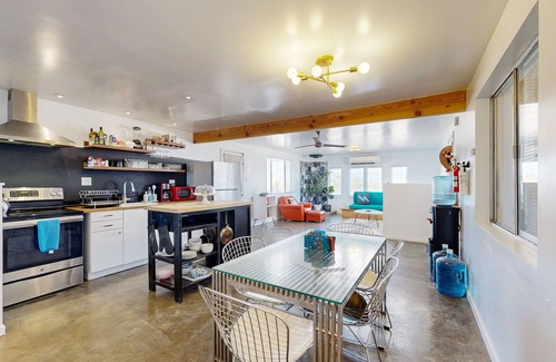 Wonder Valley House | Colorful desert home with incredible views, pool, hot tub, and A/C