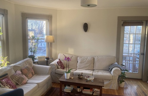 North Cambridge Apartment | Comfortable Cambridge home with deck in walkable family neighborhood
