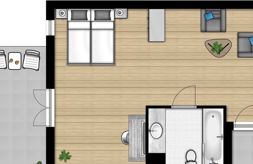 Municipality of Hellevoetsluis Apartment | Comfortable hotel room with balcony near the beach