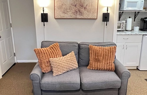 Boyne Falls Condo | Coming for a short trip but don't want to stay in a hotel room? Stay Downhill. Comfy, cozy and the feel of home! Kitchenette stocked with essentials to make a quick meal. Extra comfortable bedding and lounging areas. Walking distance to ski lift.