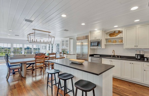 East Beach House | Completely Renovated Ocean Front Home! Easy Walk To BEACH | Heated Pool | Sleeps 12
