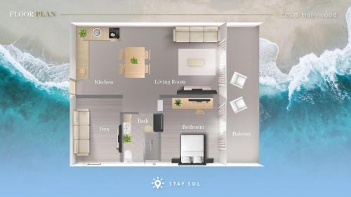 Hollywood Apartment | Condo Resort - Best Stay - Balcony - Rooftop pool - Gym