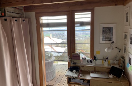 Pringy Villa | Contemporary wooden villa, clear view of Lake and mountains.nWith spa & pool.