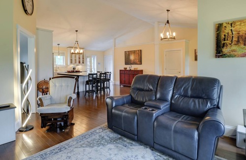 Center Conway House | Conway Retreat: Private Hot Tub, Deck & Game Room!