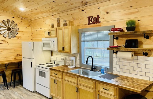 Winona RV Rental | Copperhead Cabin #1 with trail access ! Pet Friendly