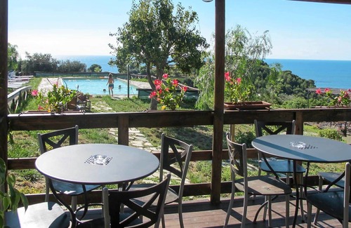 San Lorenzo al Mare House | Cosy apartment in villa with A/C, pool, patio, pets allowed, panoramic view and parking