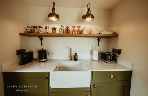 Ballymena Ski Chalet | Cosy countryside Chalet with log burner and hot tub.