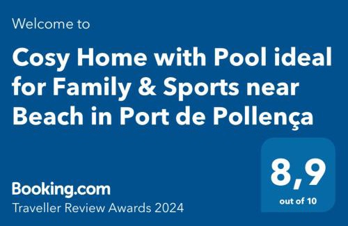 Puerto de Pollensa Apartment | Cosy Home with Pool ideal for Family & Sports near Beach in Port de Pollença