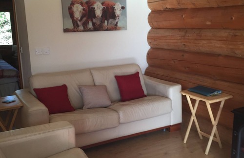 Knockin Cabin | Cosy Log Cabin in rural Shropshire overlooking fishing lakes