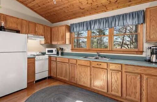 Hot Springs House | Couples Cabin with King bed and outdoor hot tub!