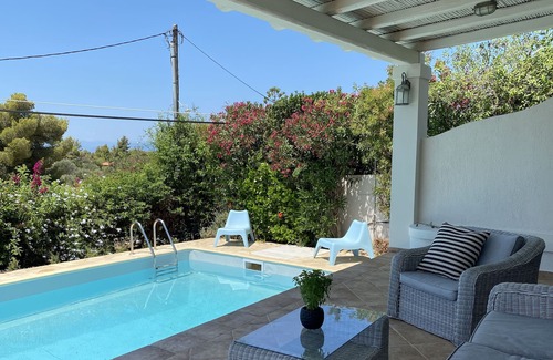 Porto Heli Villa | cozi villa w/firepit, ideal for family vacation, with exceptional view