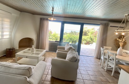 Porto Heli Villa | cozi villa w/firepit, ideal for family vacation, with exceptional view