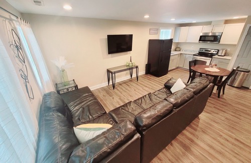 Monroe Apartment | Cozy 3BR/2BA Home Near Downtown Monroe & Waxhaw with Fire Pit + Patio