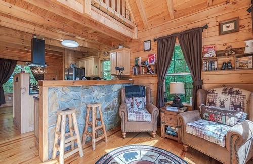 Waynesville Cabin | COZY BEAR CABIN - Private, Cozy, Family Friendly, Mountain Views, Pool Table!