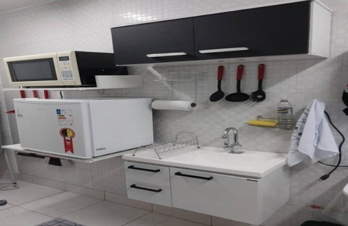 Sao Paulo Apartment | Cozy kitinet near the Vila Sonia metro with work room.