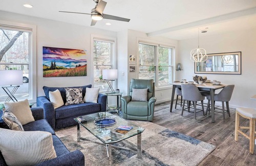 Mountain Air Apartment | Cozy Burnsville Condo w/ Fire Pit & Mountain Views