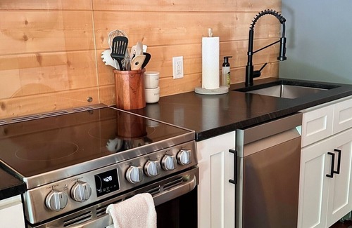 Brevard Cabin | Cozy cabin in charming Brevard with spa-like bath