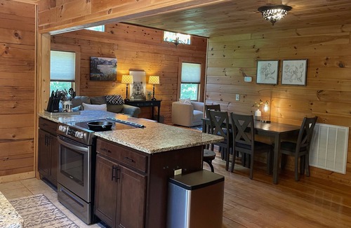 Clearwater Creek House | Cozy Cabin near Lake Lure on multiple secluded acres in gated community