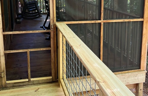 Millers Creek Cabin | Cozy Cabin private retreat, screened in porch, nice deck and firepit