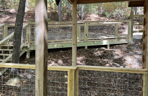 Millers Creek Cabin | Cozy Cabin private retreat, screened in porch, nice deck and firepit