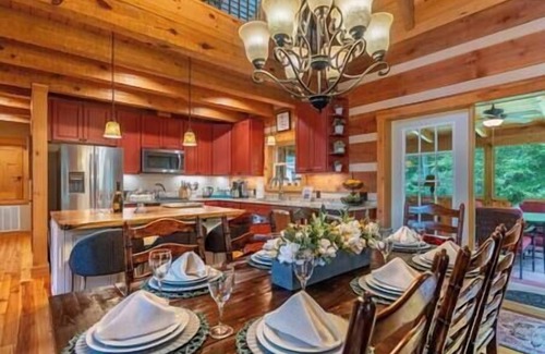 Hot Springs House | Cozy Family Cabin Retreat with hot tub. Nestled in the Appalachian Mountains