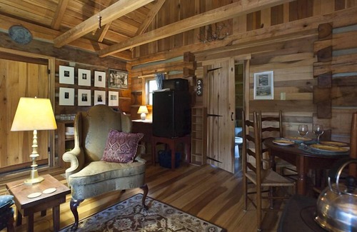 Barnardsville Cabin | Cozy Historic Cabin Retreat - visit trails right off of the farm. Pet Friendly.